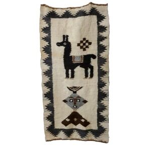 Alpaca Woven 19x38" Decor Runner For Wall/table/couch/ Diy Pillow Cover